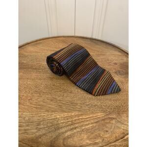 Vintage Ashberry Men's Geometric Striped Necktie Multicolor Adjustable Classic